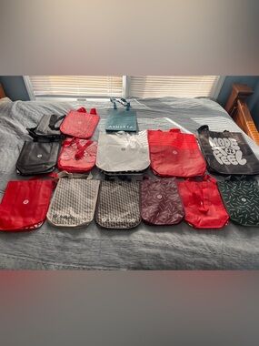 Bundle of lululemon athletica shopping bags